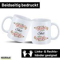 Kaffeetasse Shit englisch Blumen 330ml