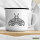 Emaille Tasse Totenkopfschwärmer Motte 300ml Vintage