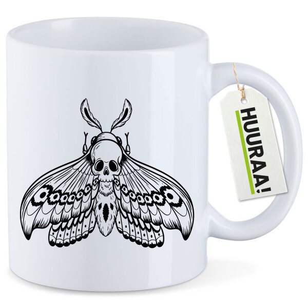 Kaffeetasse Totenkopfschwärmer Motte 330ml