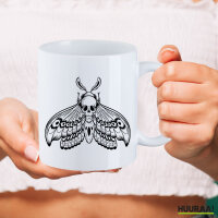 Kaffeetasse Totenkopfschwärmer Motte 330ml