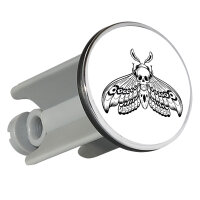 Waschbeckenstöpsel Totenkopfschwärmer Motte 4cm