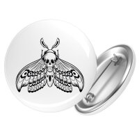 Button Totenkopfschwärmer Motte rund
