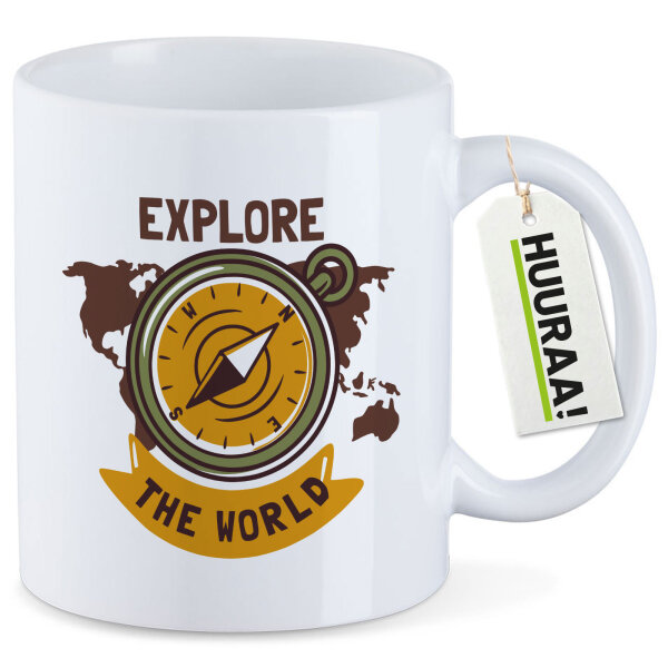 Kaffeetasse Explore the world Kompass 330ml