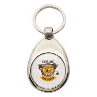 Schlüsselanhänger Explore the world Kompass Metall