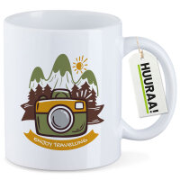 Kaffeetasse Enjoy travelling Kamera 330ml