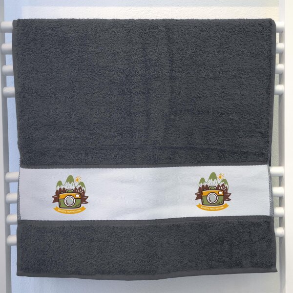 Handtuch Enjoy travelling Kamera 50x100cm