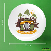 Button Enjoy travelling Kamera