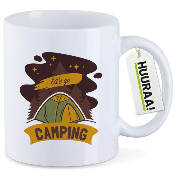 Kaffeetasse let´s go camping Zelt 330ml
