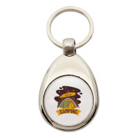 Schlüsselanhänger let´s go camping Zelt Schlüsselring