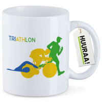 Kaffeetasse Triathlon Schwimmen, Radfahren und Laufen 330ml