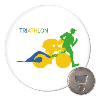 Magnet Triathlon Schwimmen, Radfahren und Laufen 59mm...