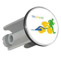 Waschbeckenstöpsel Triathlon Schwimmen, Radfahren...