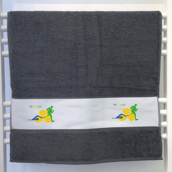 Handtuch Triathlon Schwimmen, Radfahren und Laufen 50x100cm