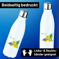 Edelstahl-Trinkflasche Triathlon Schwimmen, Radfahren und Laufen 500ml Wasserflasche