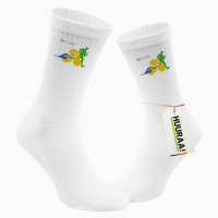 Unisex Socken Triathlon Schwimmen, Radfahren und Laufen Größe 37/46 White Motiv Tennissocken