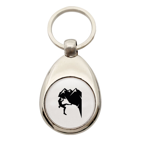 Schlüsselanhänger Klettern Silhouette Schlüsselring