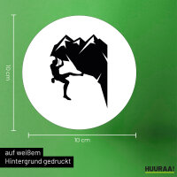 Aufkleber Klettern Silhouette 10cm