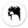 Aufkleber Klettern Silhouette 10cm rund