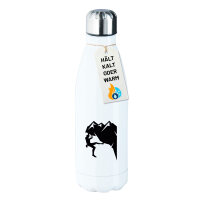 Trinkflasche Klettern Silhouette 500ml Edelstahl...