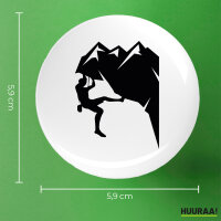 Button Klettern Silhouette rund