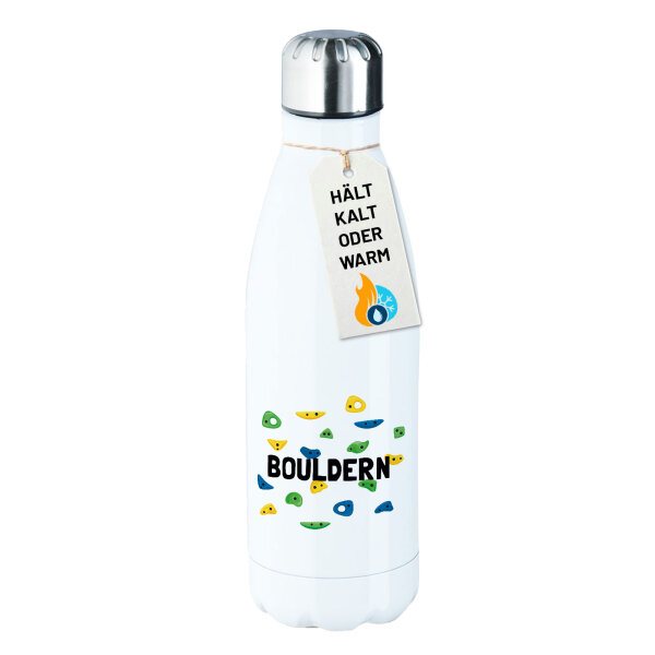 Edelstahl-Trinkflasche Bouldern Kletterwand 500ml Wasserflasche