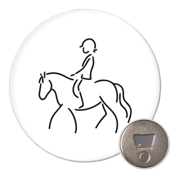 Magnet Reiten Pferd 59mm Kühlschrankmagnet
