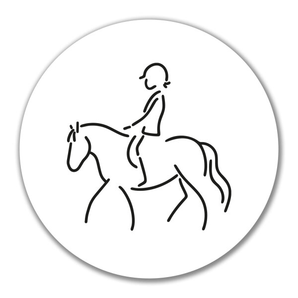 Aufkleber Reiten Pferd 10cm