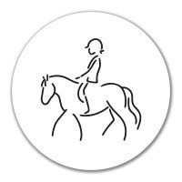 Aufkleber Reiten Pferd 10cm