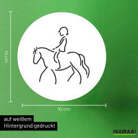 Aufkleber Reiten Pferd 10cm