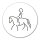 Aufkleber Reiten Pferd 10cm
