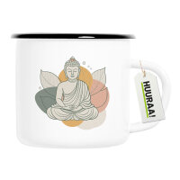 Emaille Tasse Buddha Buddhismus 300ml Vintage