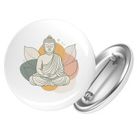 Button Buddha Buddhismus rund