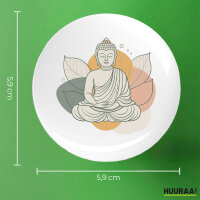 Button Buddha Buddhismus rund