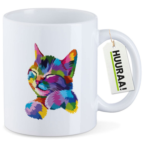 Kaffeetasse Katze Colorful 330ml