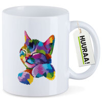 Kaffeetasse Katze Colorful 330ml