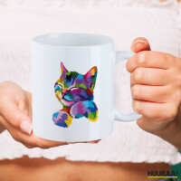 Kaffeetasse Katze Colorful 330ml