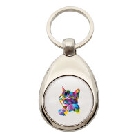 Schlüsselanhänger Katze Colorful