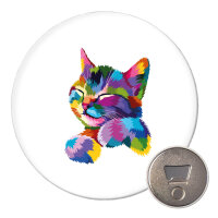 Magnet Katze Colorful 59mm Kühlschrankmagnet