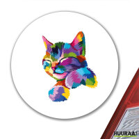 Aufkleber Katze Colorful 10cm