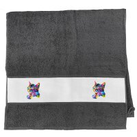 Handtuch Katze Colorful 50x100cm Graphite