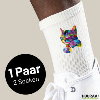 Unisex Socken Katze Colorful Baumwolle