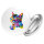 Button Katze Colorful