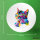 Button Katze Colorful