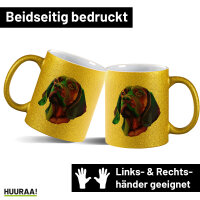 Glitzertasse Labrador Colorful 330ml