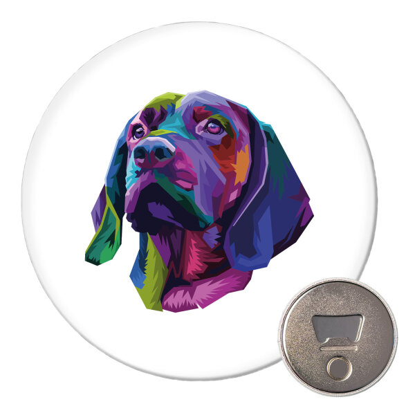 Magnet Labrador Colorful 59mm Kühlschrankmagnet