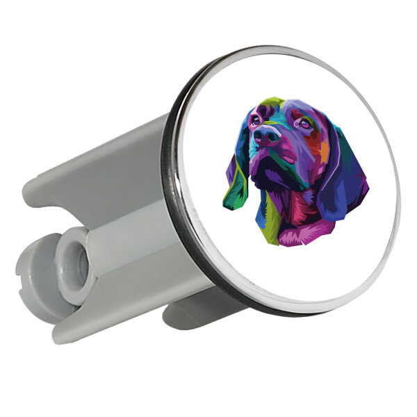 Waschbeckenstöpsel Labrador Colorful 4cm Abflussstopfen