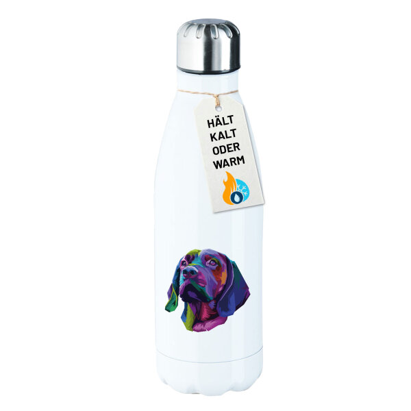 Edelstahl-Trinkflasche Labrador Colorful 500ml Wasserflasche