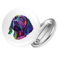 Button Labrador Colorful rund