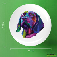 Button Labrador Colorful rund