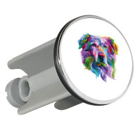 Waschbeckenstöpsel Golden Retriever Colorful 4cm Abflussstopfen